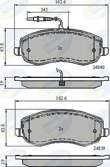 Comline CBP11678 - Гальмівні колодки, дискові гальма autozip.com.ua