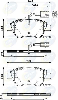 Comline CBP11037 - Гальмівні колодки, дискові гальма autozip.com.ua