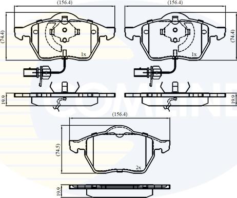 Comline CBP11025 - Гальмівні колодки, дискові гальма autozip.com.ua