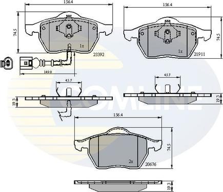 Comline CBP11111 - Гальмівні колодки, дискові гальма autozip.com.ua
