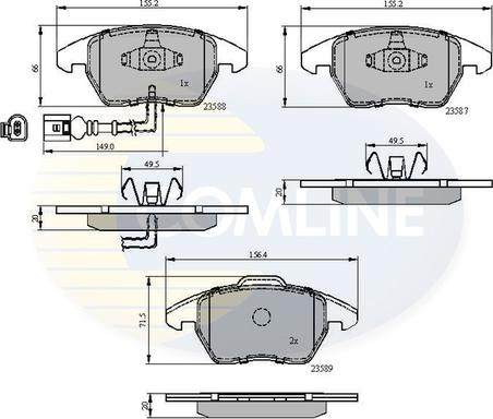Comline CBP11224 - Гальмівні колодки, дискові гальма autozip.com.ua