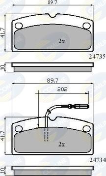 Comline CBP11796 - Гальмівні колодки, дискові гальма autozip.com.ua