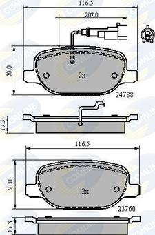 Comline CBP11769 - Гальмівні колодки, дискові гальма autozip.com.ua