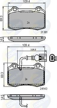 Comline CBP11737 - Гальмівні колодки, дискові гальма autozip.com.ua