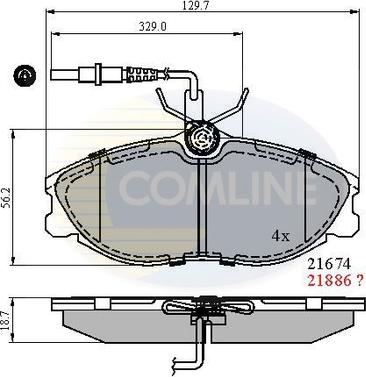 Comline CBP1340 - Гальмівні колодки, дискові гальма autozip.com.ua