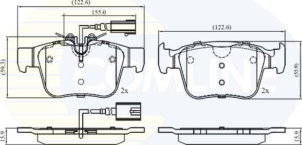 Comline CBP12426 - Гальмівні колодки, дискові гальма autozip.com.ua