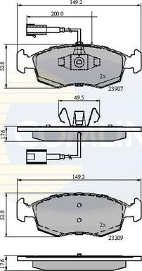 Comline CBP12044 - Гальмівні колодки, дискові гальма autozip.com.ua