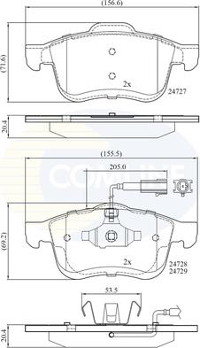 Comline CBP12032 - Гальмівні колодки, дискові гальма autozip.com.ua
