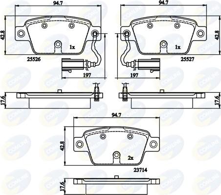 Comline CBP12154 - Гальмівні колодки, дискові гальма autozip.com.ua