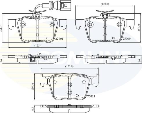 Comline CBP12157 - Гальмівні колодки, дискові гальма autozip.com.ua