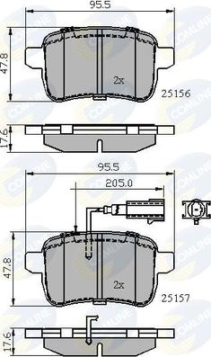 Comline CBP12103 - Гальмівні колодки, дискові гальма autozip.com.ua