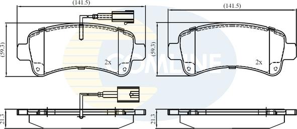 Comline CBP12395 - Гальмівні колодки, дискові гальма autozip.com.ua