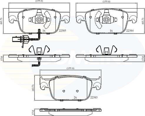 Comline CBP12352 - Гальмівні колодки, дискові гальма autozip.com.ua