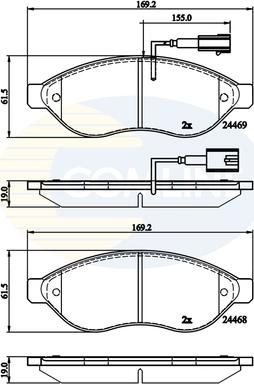 Comline CBP12227 - Гальмівні колодки, дискові гальма autozip.com.ua