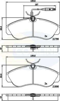 Comline CBP1275 - Гальмівні колодки, дискові гальма autozip.com.ua