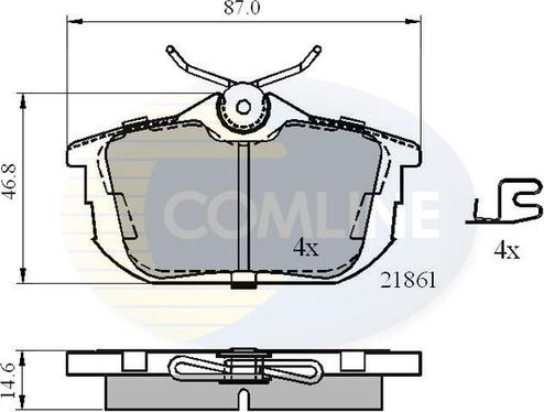 Comline CBP3945 - Гальмівні колодки, дискові гальма autozip.com.ua