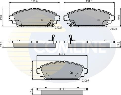 Comline CBP3943 - Гальмівні колодки, дискові гальма autozip.com.ua