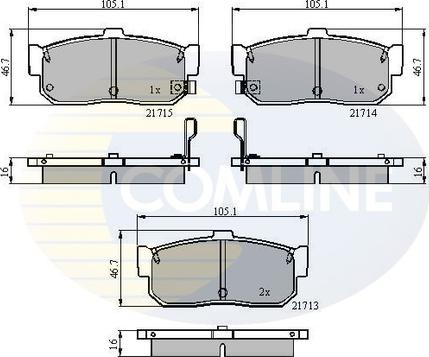 Comline CBP3955 - Гальмівні колодки, дискові гальма autozip.com.ua