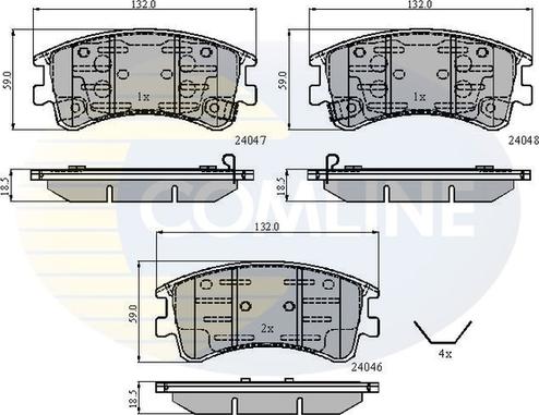 Comline CBP3950 - Гальмівні колодки, дискові гальма autozip.com.ua