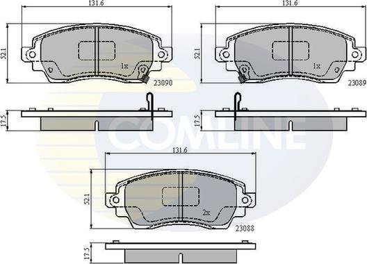 Comline CBP3908 - Гальмівні колодки, дискові гальма autozip.com.ua