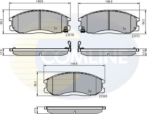 Comline CBP3938 - Гальмівні колодки, дискові гальма autozip.com.ua