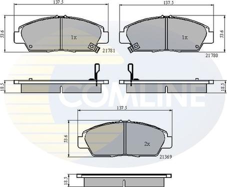 Comline CBP3446 - Гальмівні колодки, дискові гальма autozip.com.ua