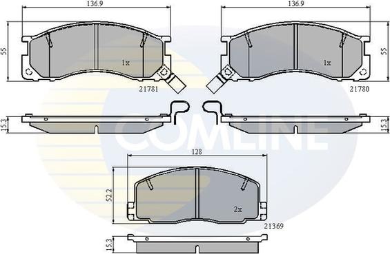 Comline CBP3441 - Гальмівні колодки, дискові гальма autozip.com.ua