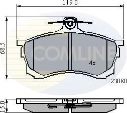 Comline CBP3452 - Гальмівні колодки, дискові гальма autozip.com.ua