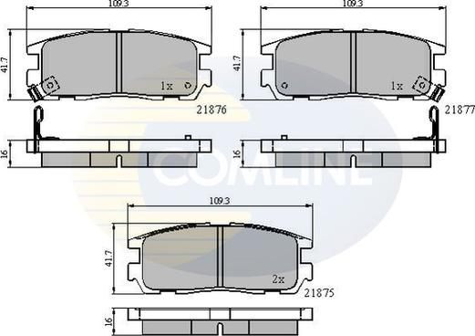 Comline CBP3461 - Гальмівні колодки, дискові гальма autozip.com.ua