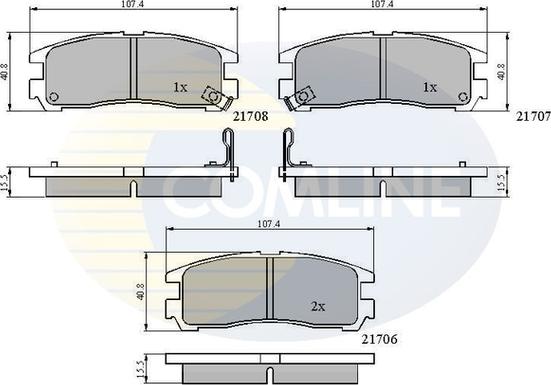 Comline CBP3468 - Гальмівні колодки, дискові гальма autozip.com.ua