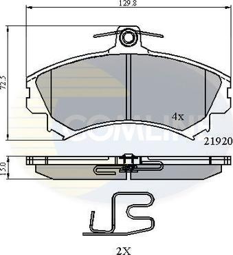 Comline CBP3462 - Гальмівні колодки, дискові гальма autozip.com.ua