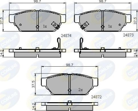 Comline CBP3405 - Гальмівні колодки, дискові гальма autozip.com.ua