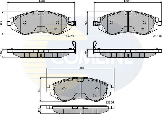 Comline CBP3435 - Гальмівні колодки, дискові гальма autozip.com.ua