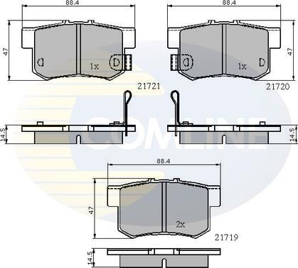 Comline CBP3471 - Гальмівні колодки, дискові гальма autozip.com.ua