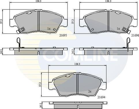 Comline CBP3555 - Гальмівні колодки, дискові гальма autozip.com.ua