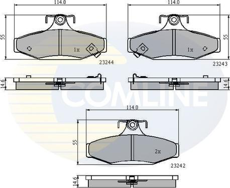 Comline CBP3586 - Гальмівні колодки, дискові гальма autozip.com.ua