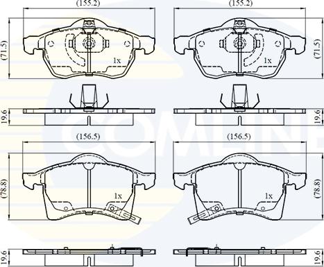 Comline CBP3583 - Гальмівні колодки, дискові гальма autozip.com.ua