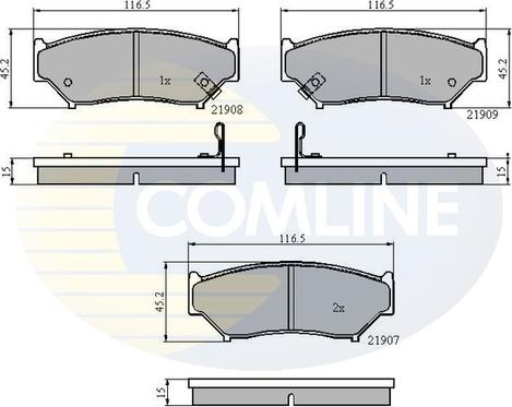 Comline CBP3587 - Гальмівні колодки, дискові гальма autozip.com.ua