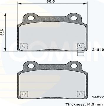 Nipparts N3615016 - Гальмівні колодки, дискові гальма autozip.com.ua