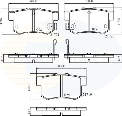 Comline CBP36049 - Гальмівні колодки, дискові гальма autozip.com.ua