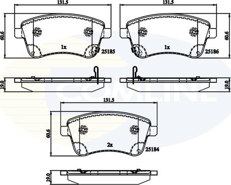 Comline CBP36047 - Гальмівні колодки, дискові гальма autozip.com.ua