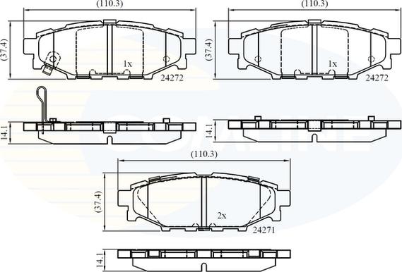 Comline CBP36052 - Гальмівні колодки, дискові гальма autozip.com.ua