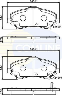 Comline CBP36066 - Гальмівні колодки, дискові гальма autozip.com.ua