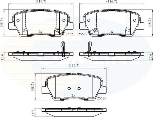 Comline CBP36009 - Гальмівні колодки, дискові гальма autozip.com.ua