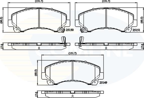 Comline CBP36006 - Гальмівні колодки, дискові гальма autozip.com.ua