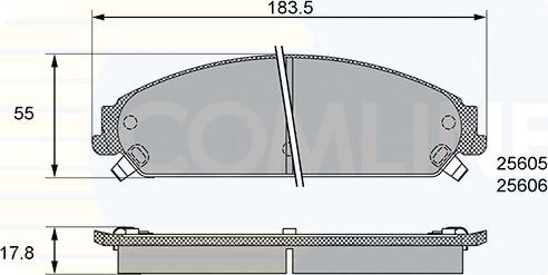 Comline CBP36086 - Гальмівні колодки, дискові гальма autozip.com.ua