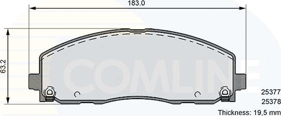 Comline CBP36103 - Гальмівні колодки, дискові гальма autozip.com.ua