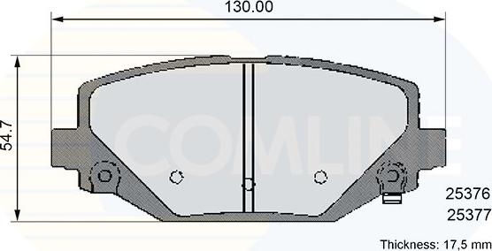 Comline CBP36102 - Гальмівні колодки, дискові гальма autozip.com.ua