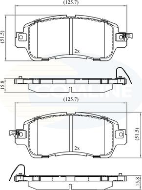 Comline CBP36115 - Гальмівні колодки, дискові гальма autozip.com.ua