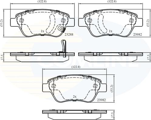 Comline CBP31594 - Гальмівні колодки, дискові гальма autozip.com.ua